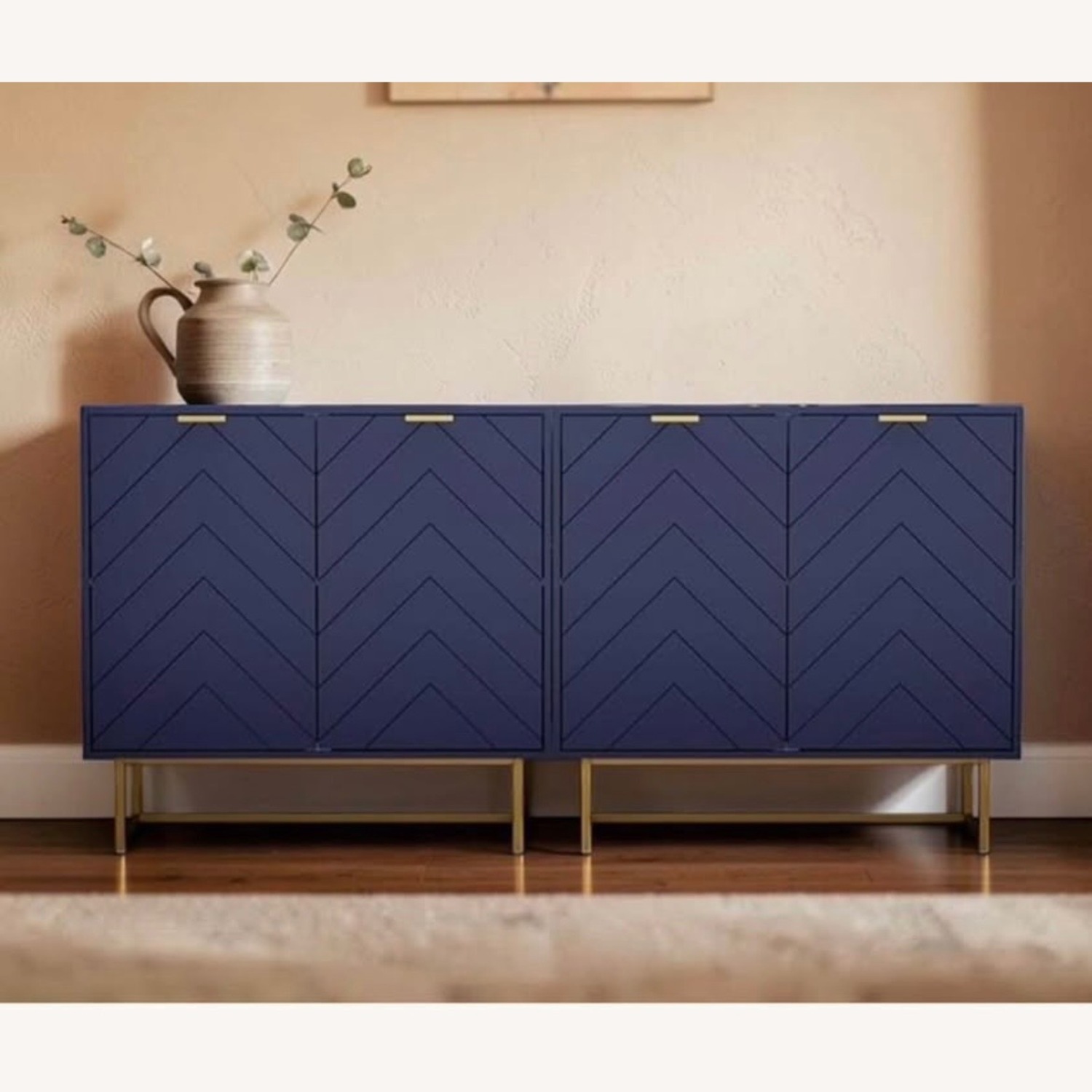 Blue Wood Media Storage (Set of 2) - image-1