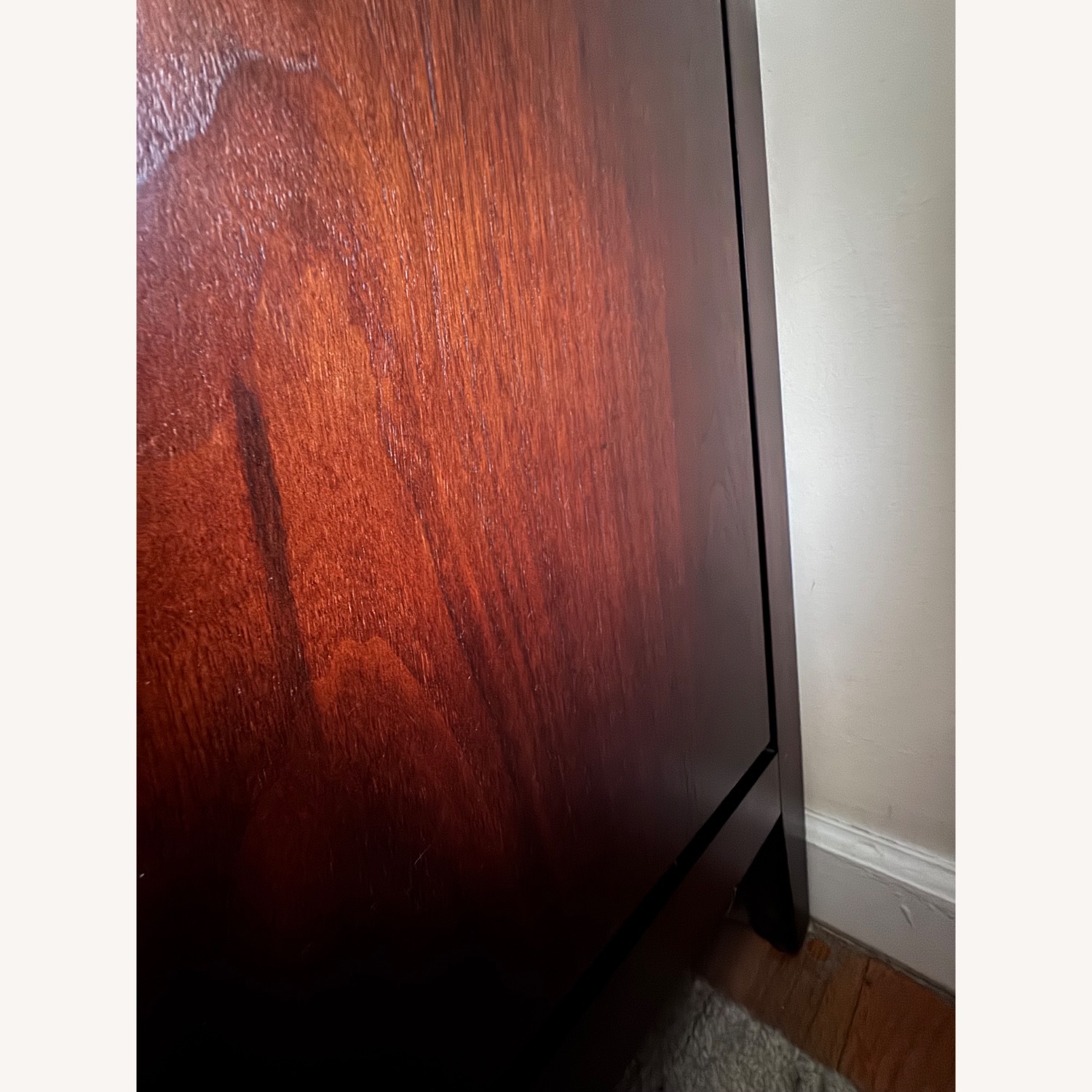 Raymour & Flanigan Dark Brown Wood Nightstand - image-2