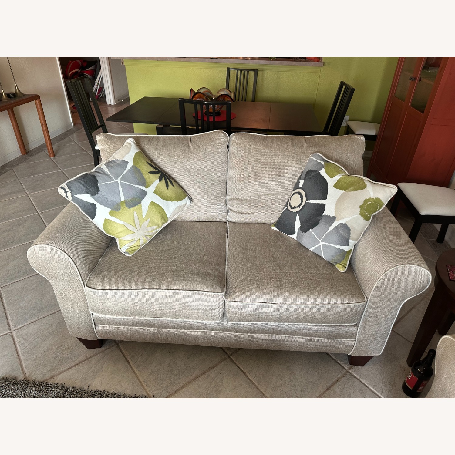 Rooms to Go Lilith Pond Taupe Loveseat - image-2