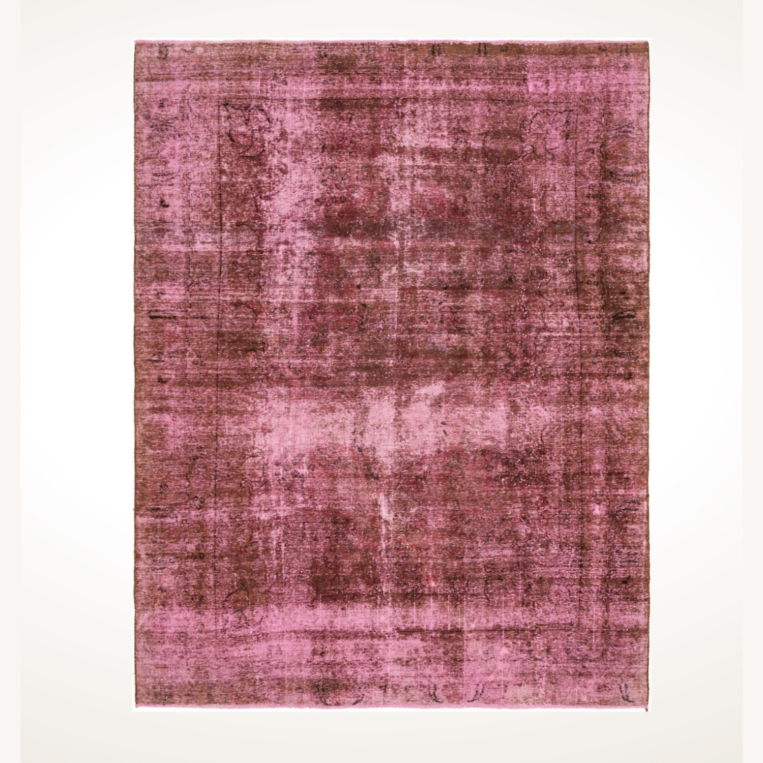 Vintage/Antique Finds Pink Wool Area Rug 8'6 x 11" - image-3