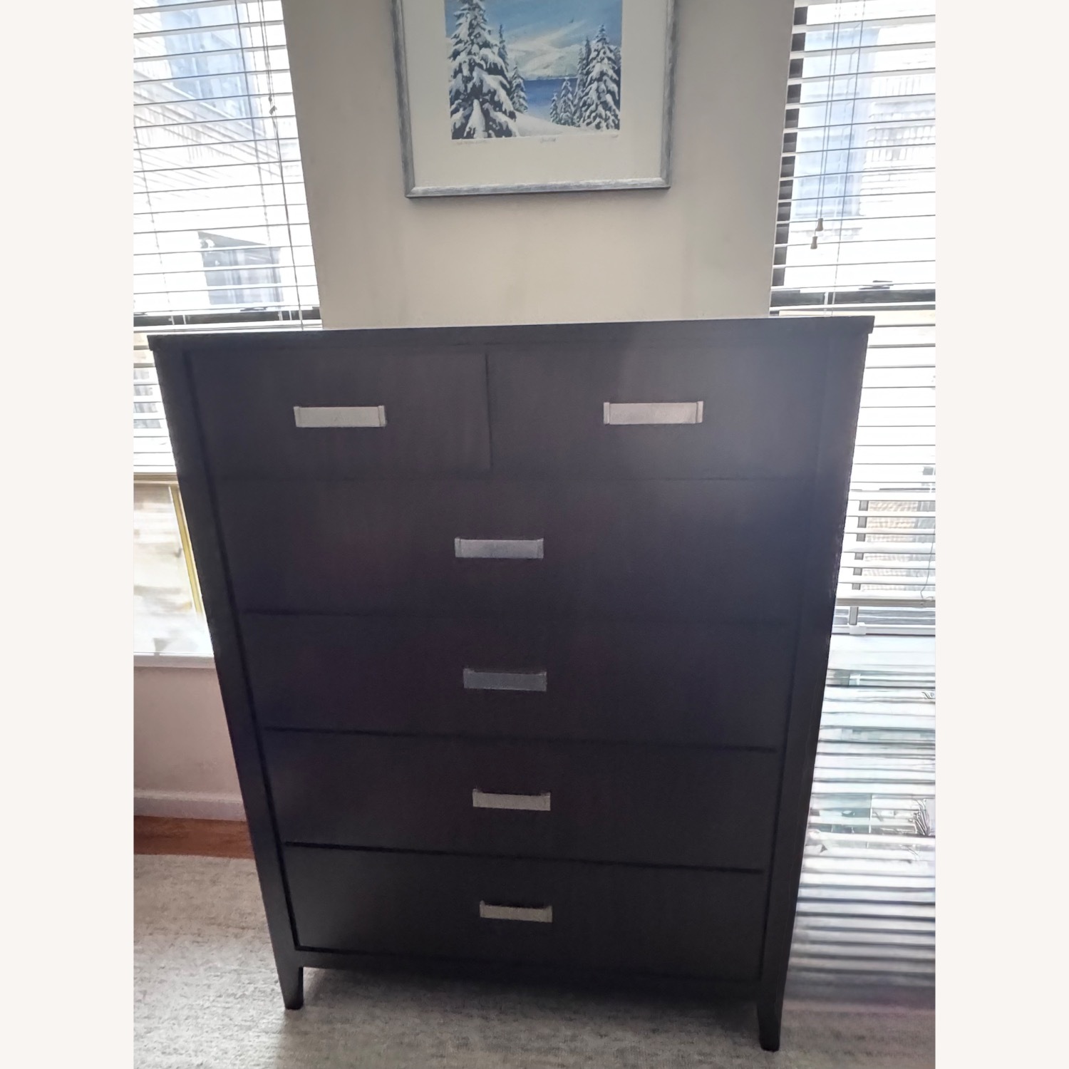 Raymour & Flanigan Dark Brown Wood Dresser - image-1