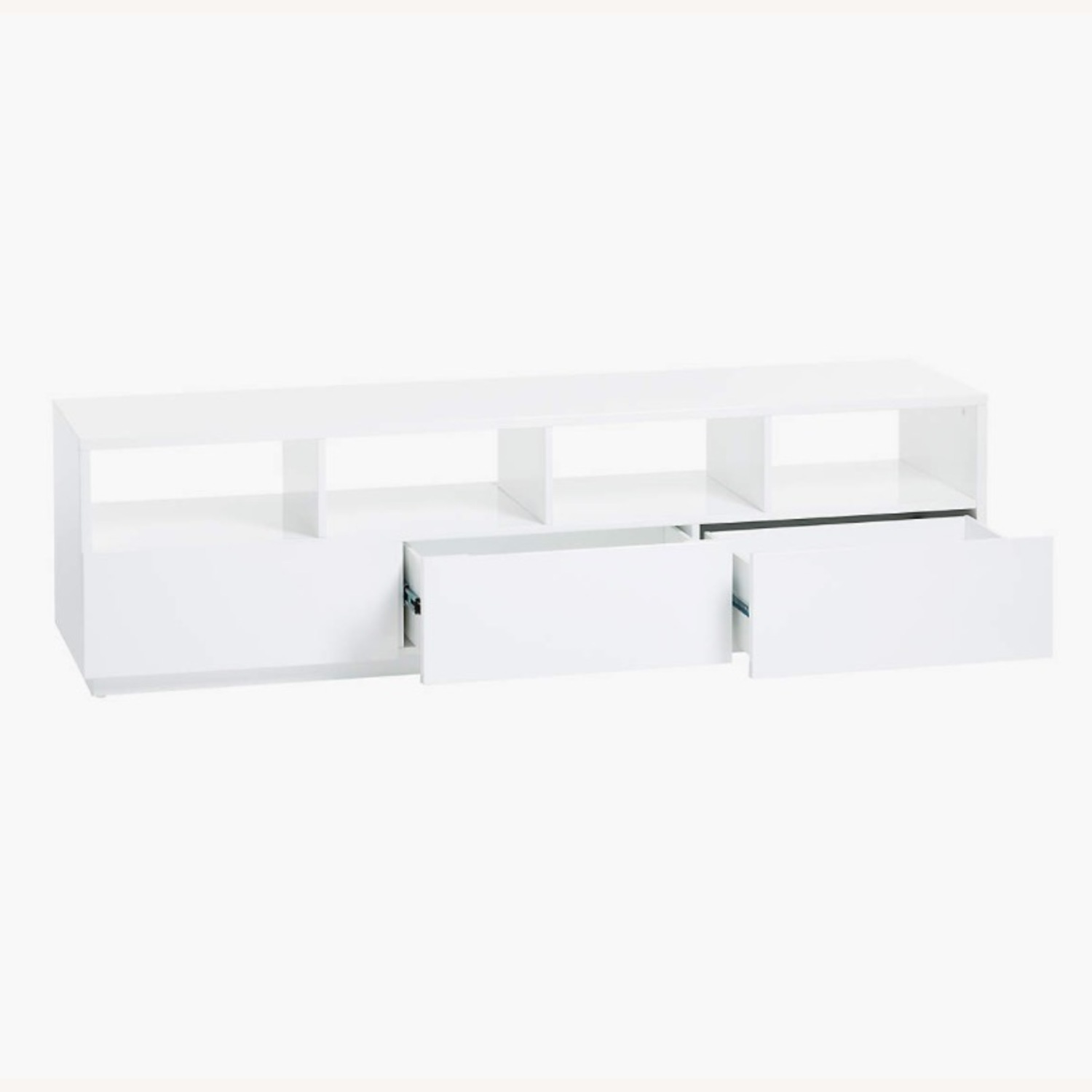 CB2 Chill 80" White High-Gloss Media Console - image-1