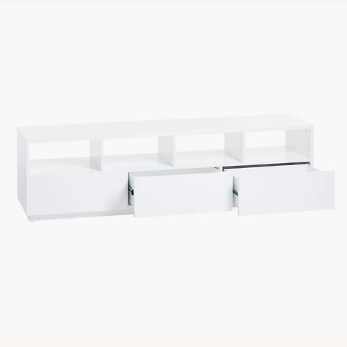 Used CB2 Chill 80" White High-Gloss Media Console for sale on AptDeco