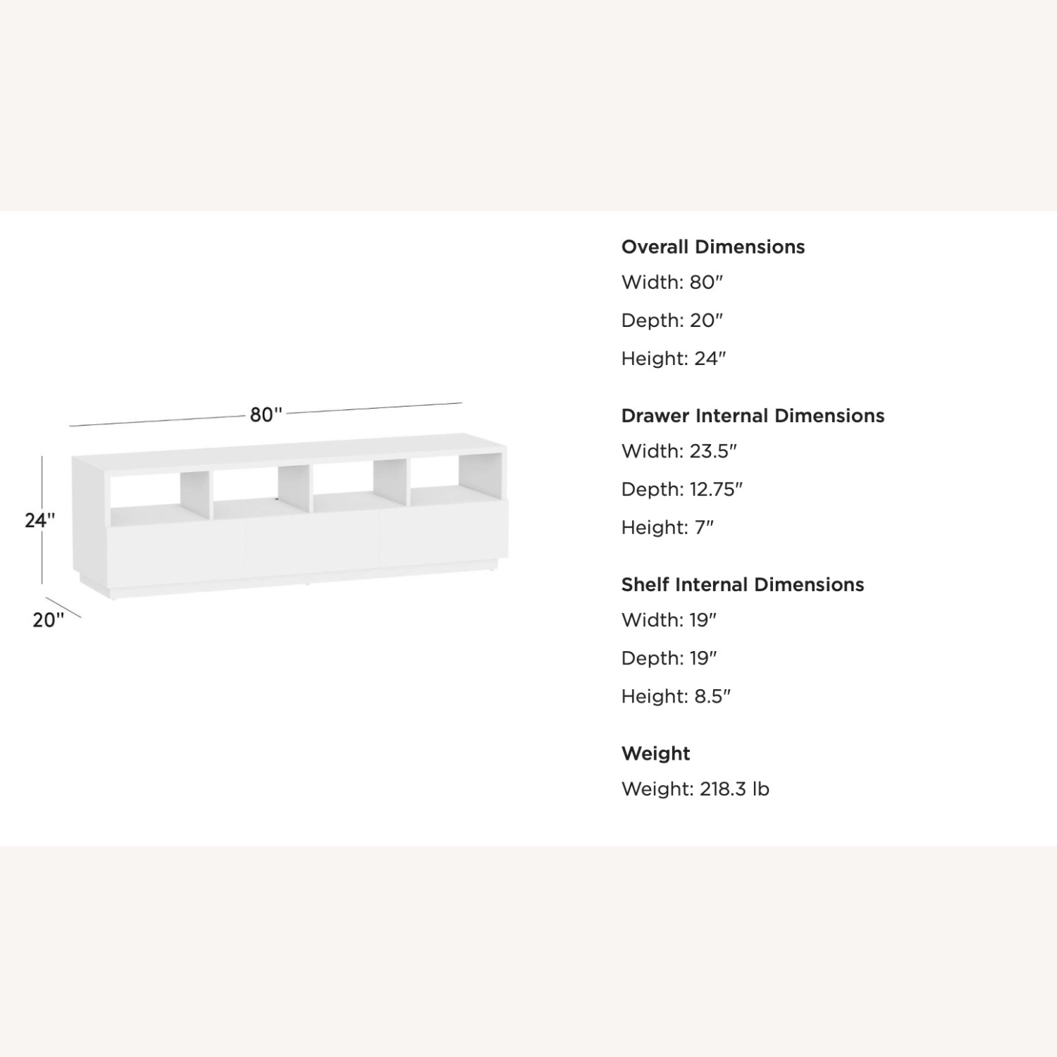 CB2 Chill 80" White High-Gloss Media Console - image-2