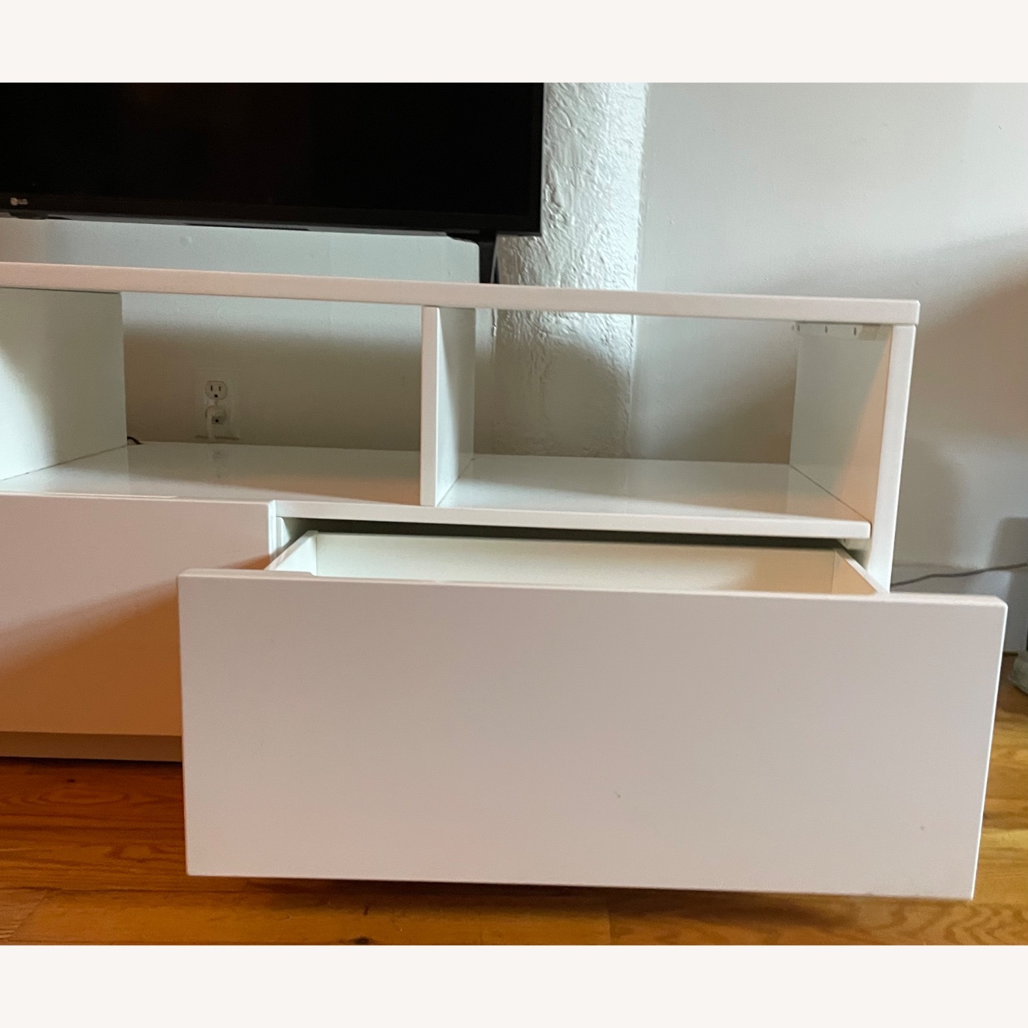 CB2 Chill 80" White High-Gloss Media Console - image-11