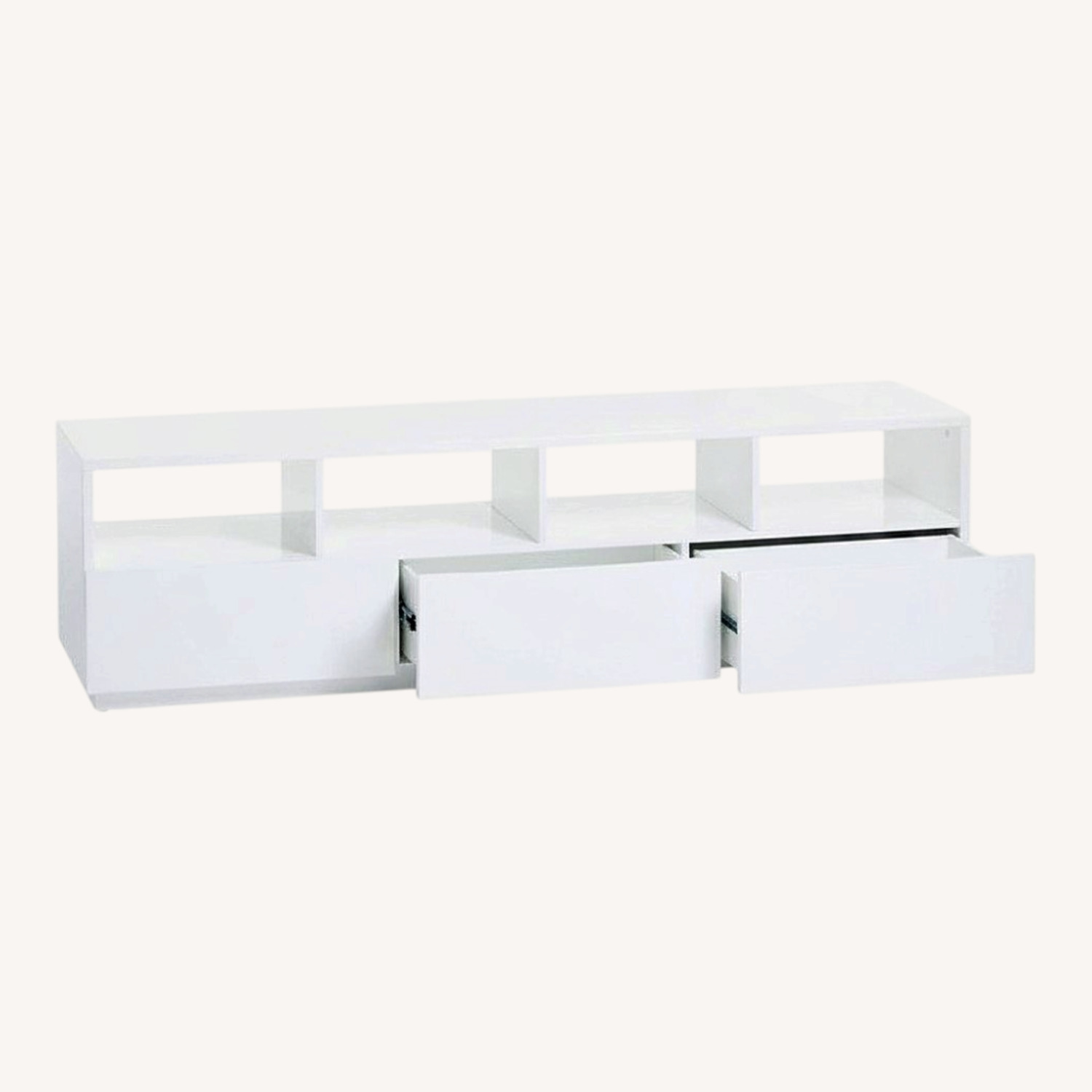 CB2 Chill 80" White High-Gloss Media Console - image-0