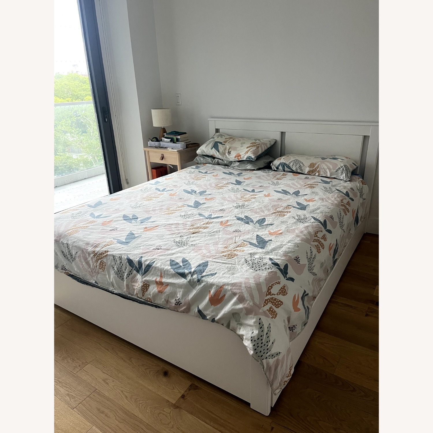 IKEA SONGESAND White Wood Queen Bed - image-1