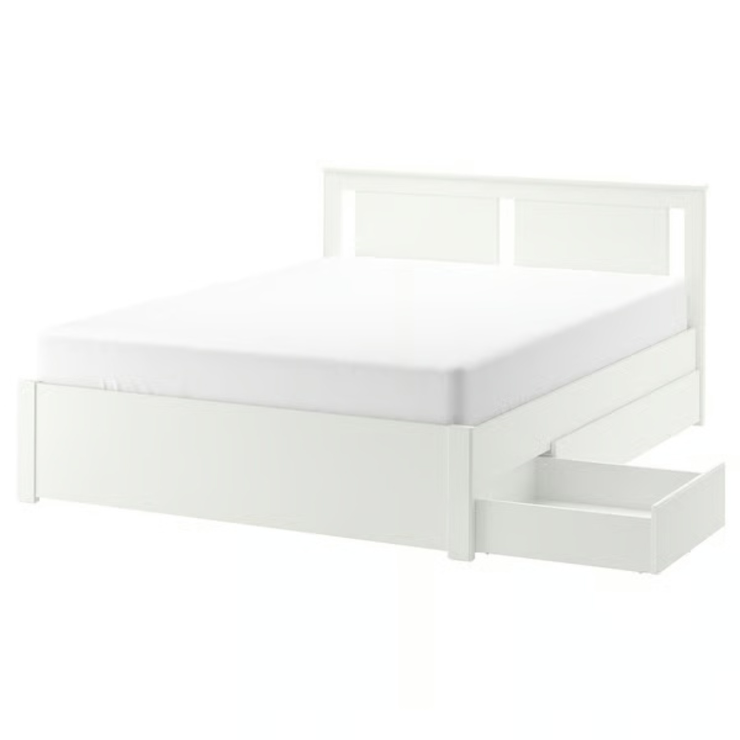 IKEA SONGESAND White Wood Queen Bed - image-4