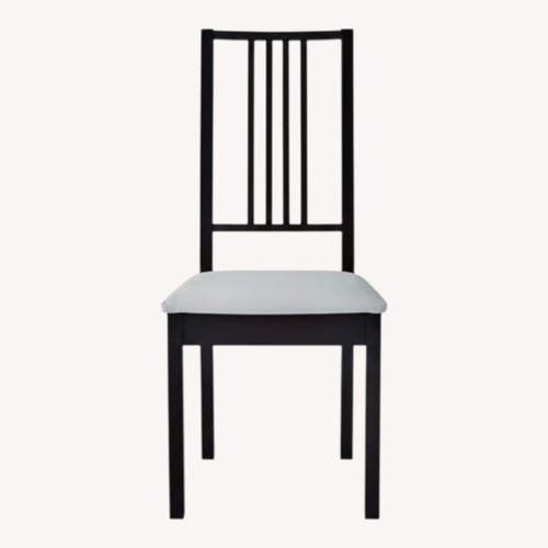Used IKEA Börje Black Wood Dining Chairs for sale on AptDeco