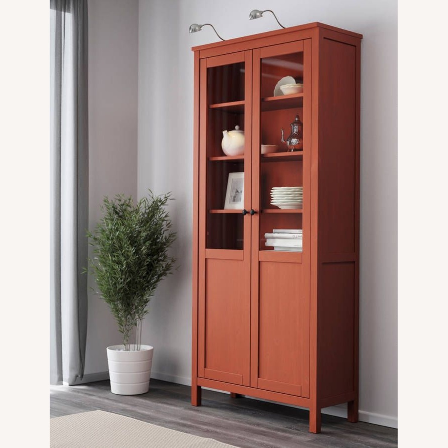 IKEA Orange Wood Wall Unit - image-4