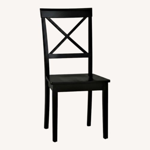 Used 4 Black Wood Dining Chairs for sale on AptDeco
