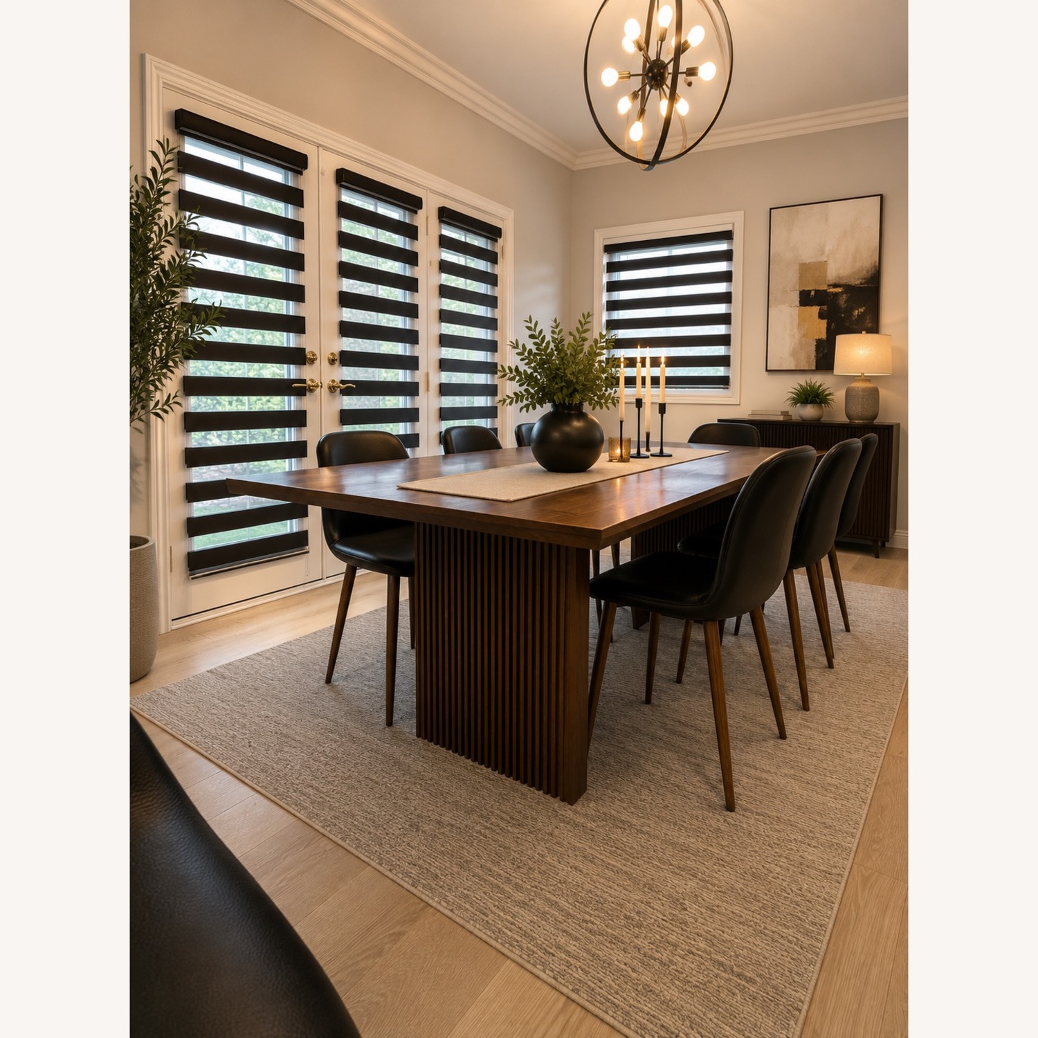 Design Within Reach Dark Brown Wood Dining Table - image-2