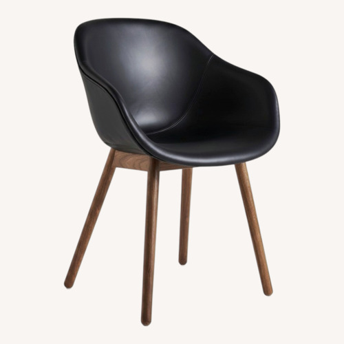 Used About a Chair 23 Armchair in Obsidian Leather  for sale on AptDeco
