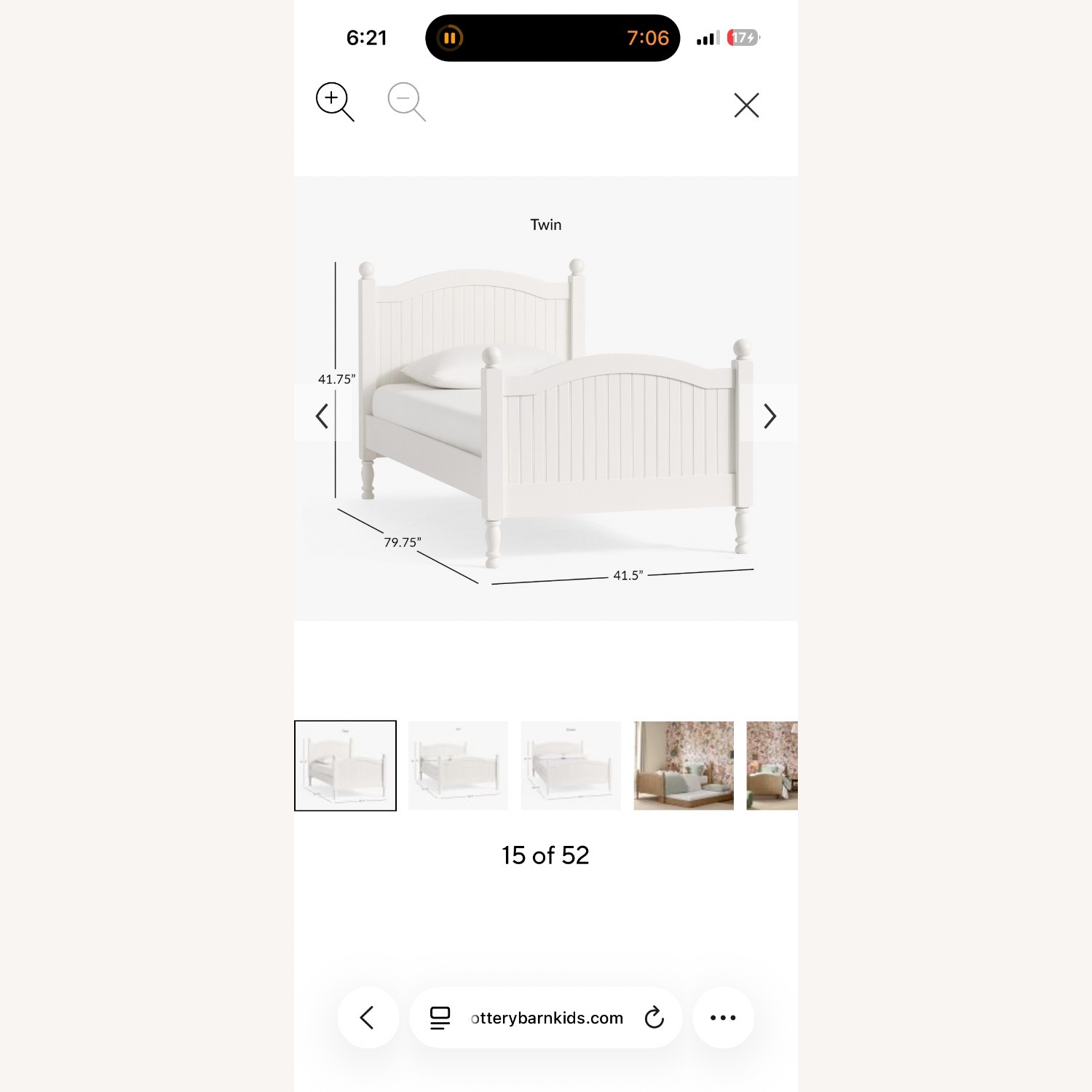Pottery Barn Kids Catalina White Wood Twin Bed - image-10