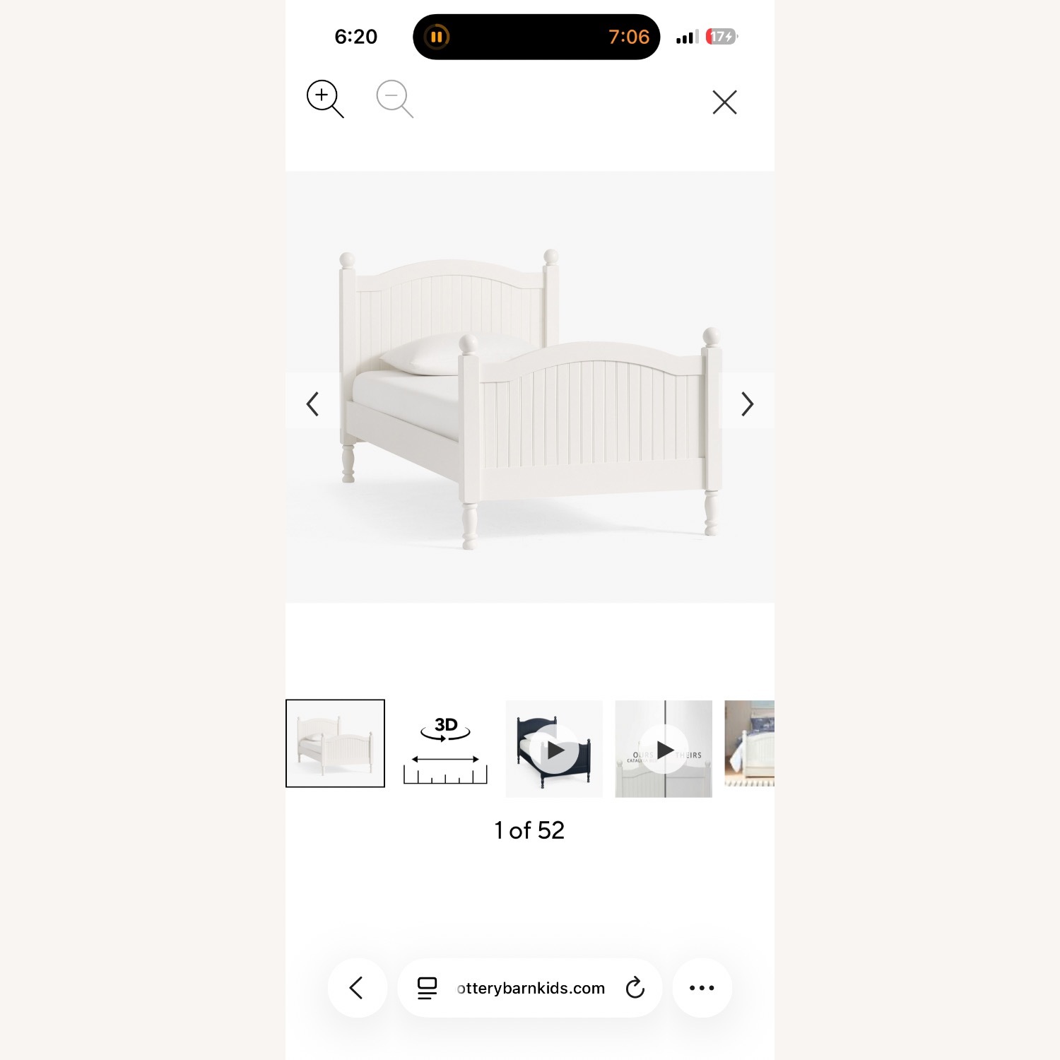 Pottery Barn Kids Catalina White Wood Twin Bed - image-7