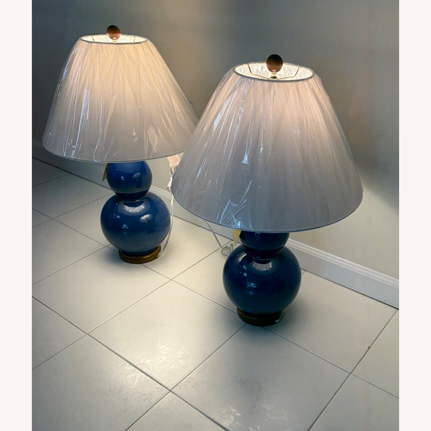 Ralph Lauren Porcelain Double Gourd Table Lamps - image-9
