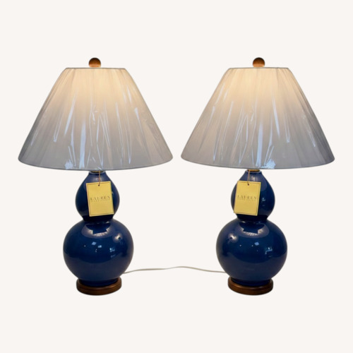 Used Ralph Lauren Porcelain Double Gourd Table Lamps for sale on AptDeco