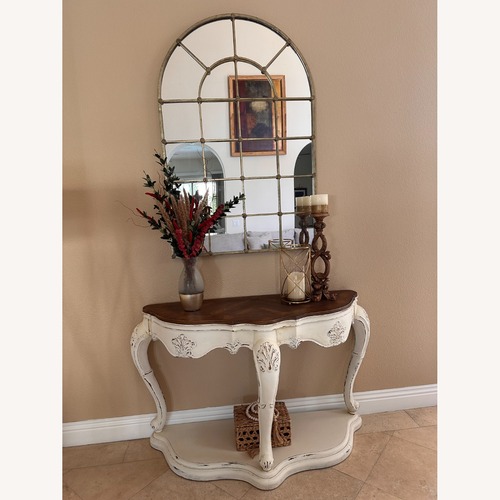 Used Vintage/Antique Finds White Wood Console Table for sale on AptDeco