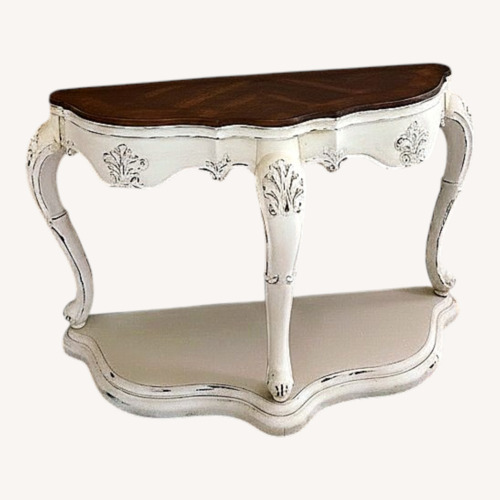 Used Vintage/Antique Finds White Wood Console Table for sale on AptDeco
