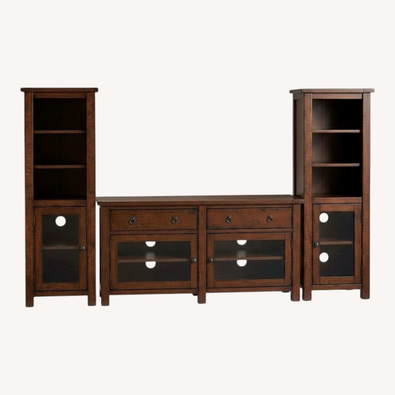 Pottery Barn Benchwright Grand Console & Towers - image-0