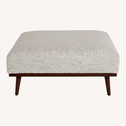Used Article Rhett Natural Fabric Ottoman for sale on AptDeco