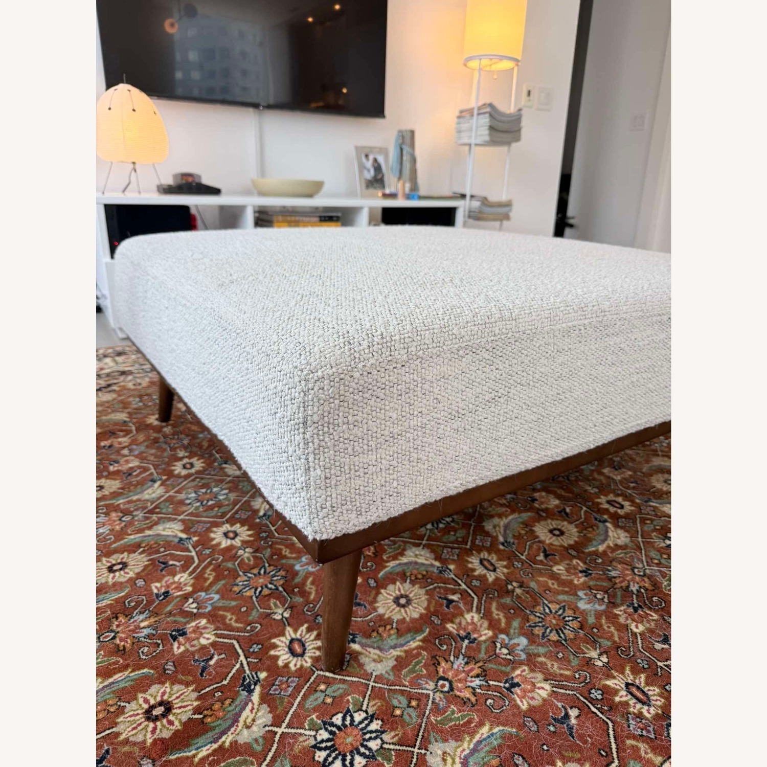 Article Rhett Natural Fabric Ottoman - image-4