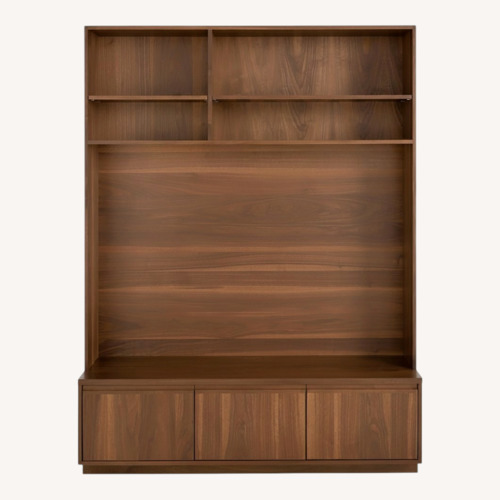 Used Walnut Entertainment Unit and Bookshelves for sale on AptDeco