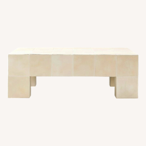 Used CB2 Cubo Ceramic Outdoor Coffee Table for sale on AptDeco