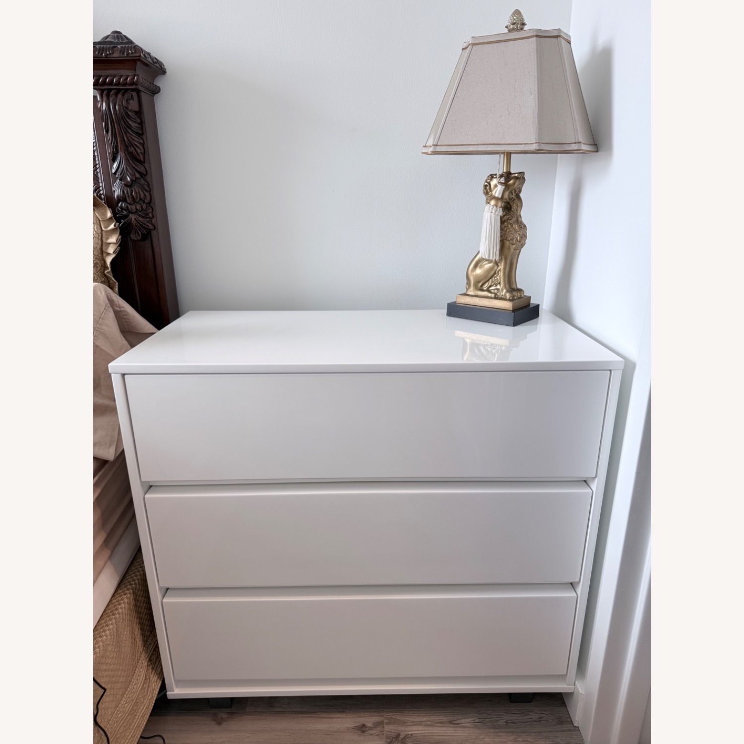 CB2 Gallery 3-Drawer White Dresser - image-1