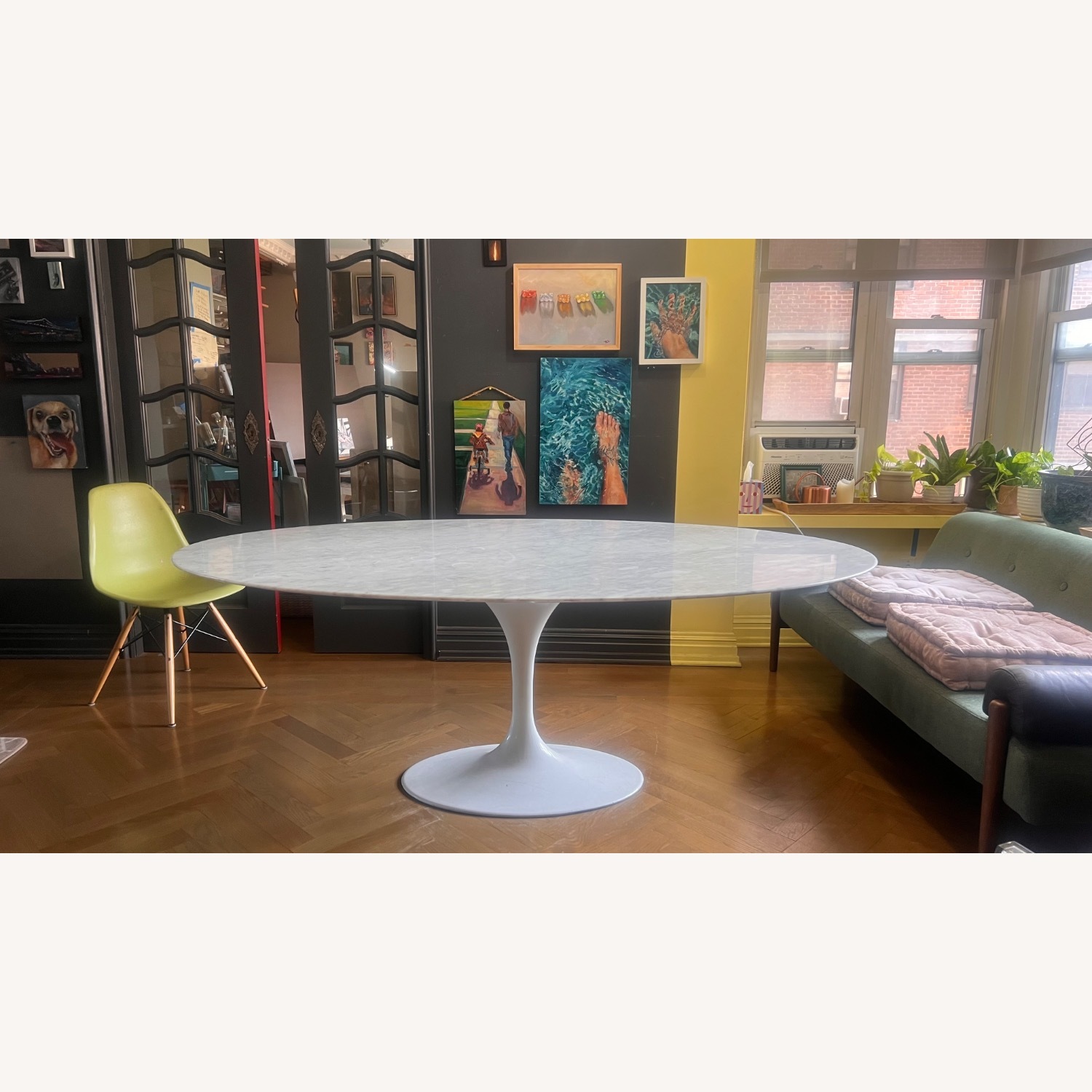 Sit Down NY White Marble Tulip Dining Table - image-3