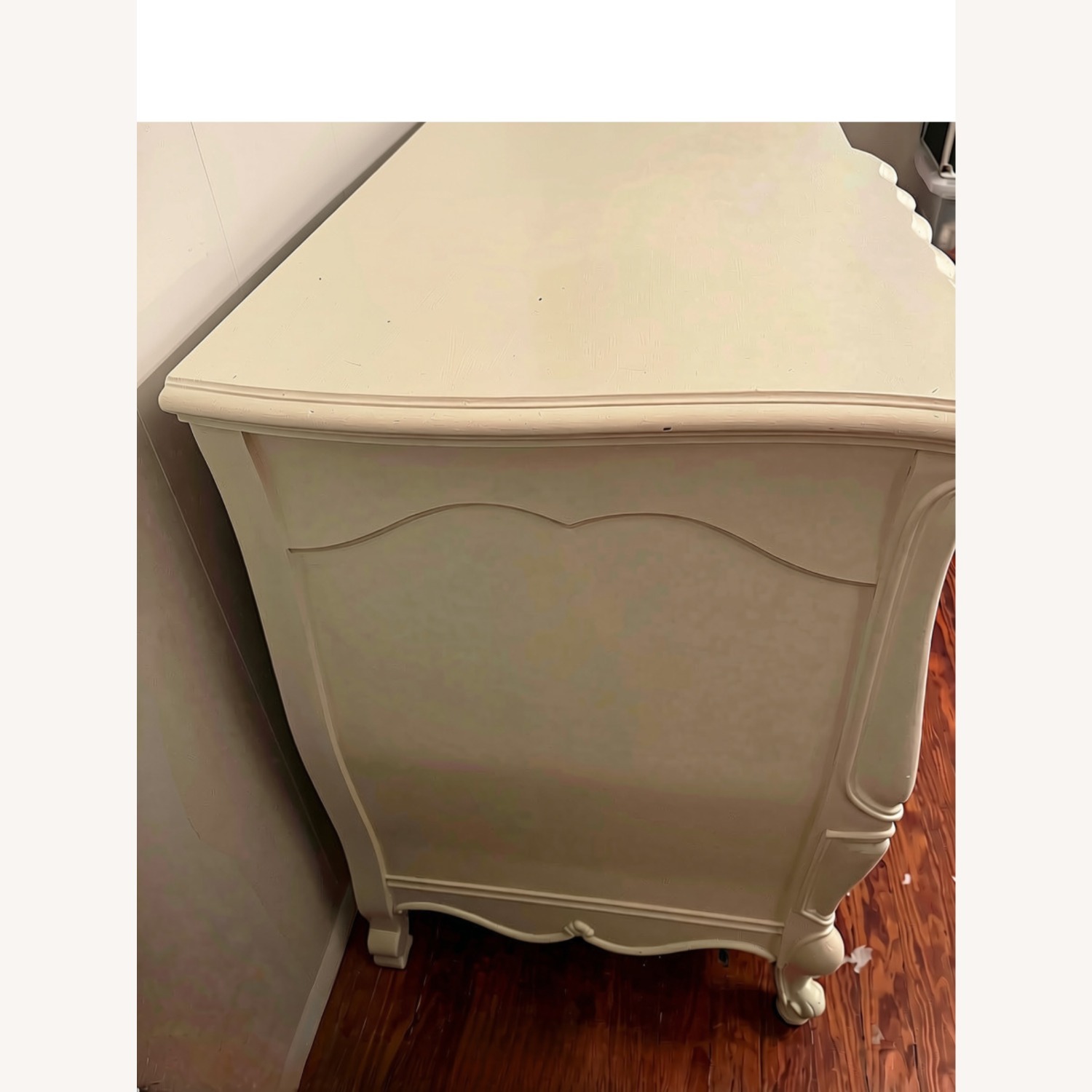 Vintage French Provincial White Wood Dresser - image-6