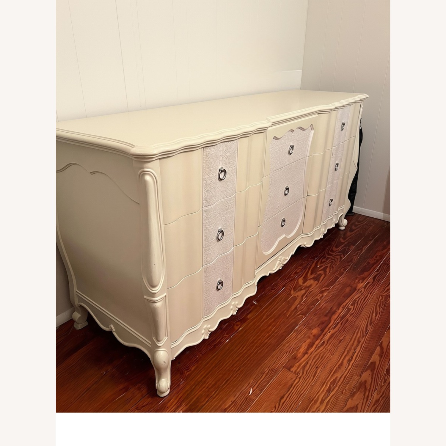 Vintage French Provincial White Wood Dresser - image-2