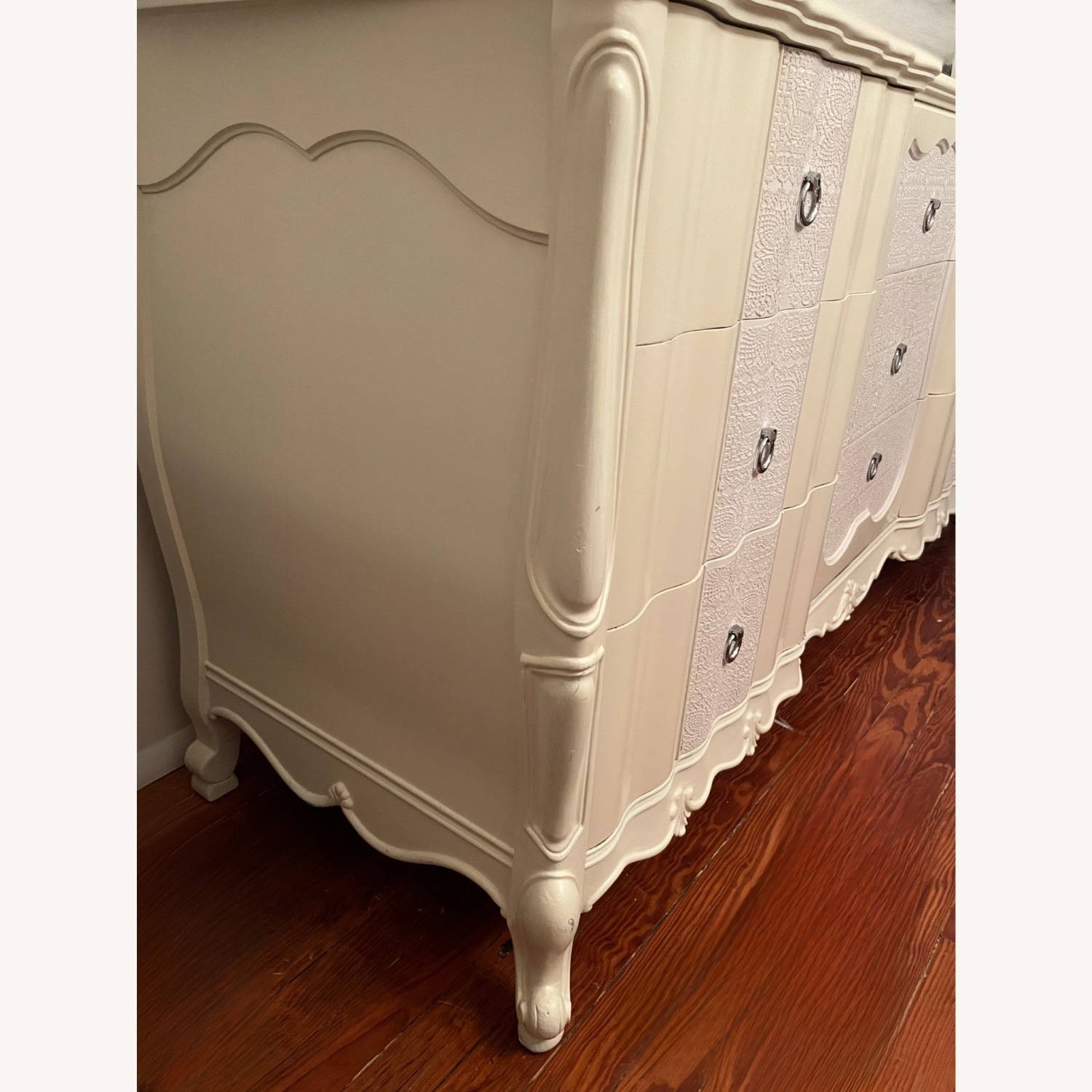 Vintage French Provincial White Wood Dresser - image-3