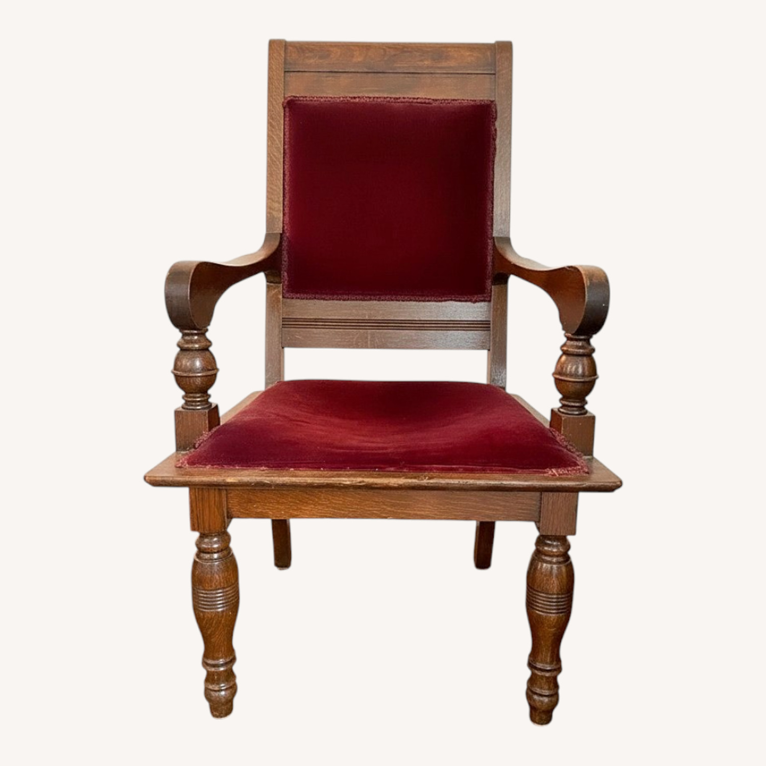 Antique Odd Fellows Thrones Chair - image-0
