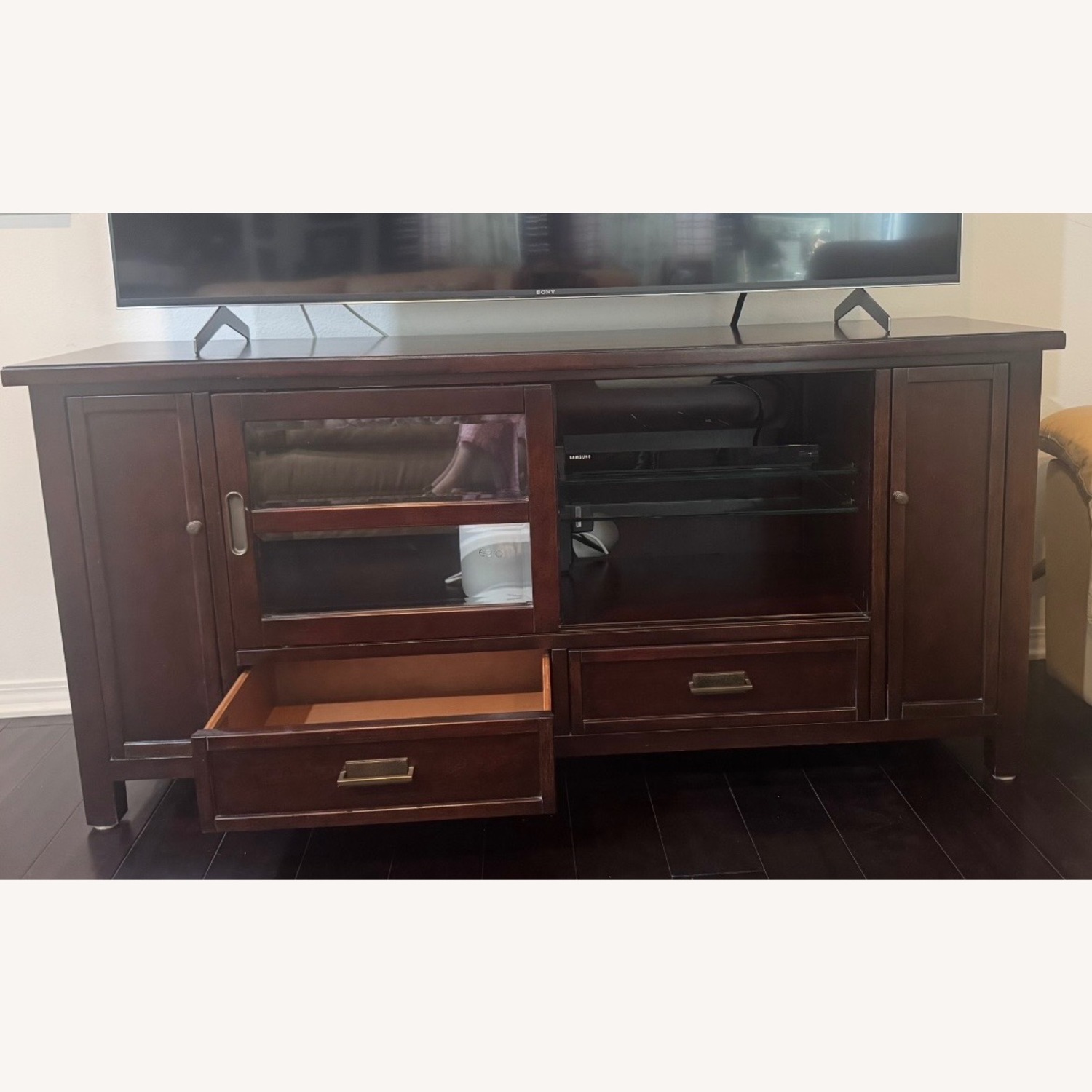 Drexel Dark Brown Wood Media Storage - image-9