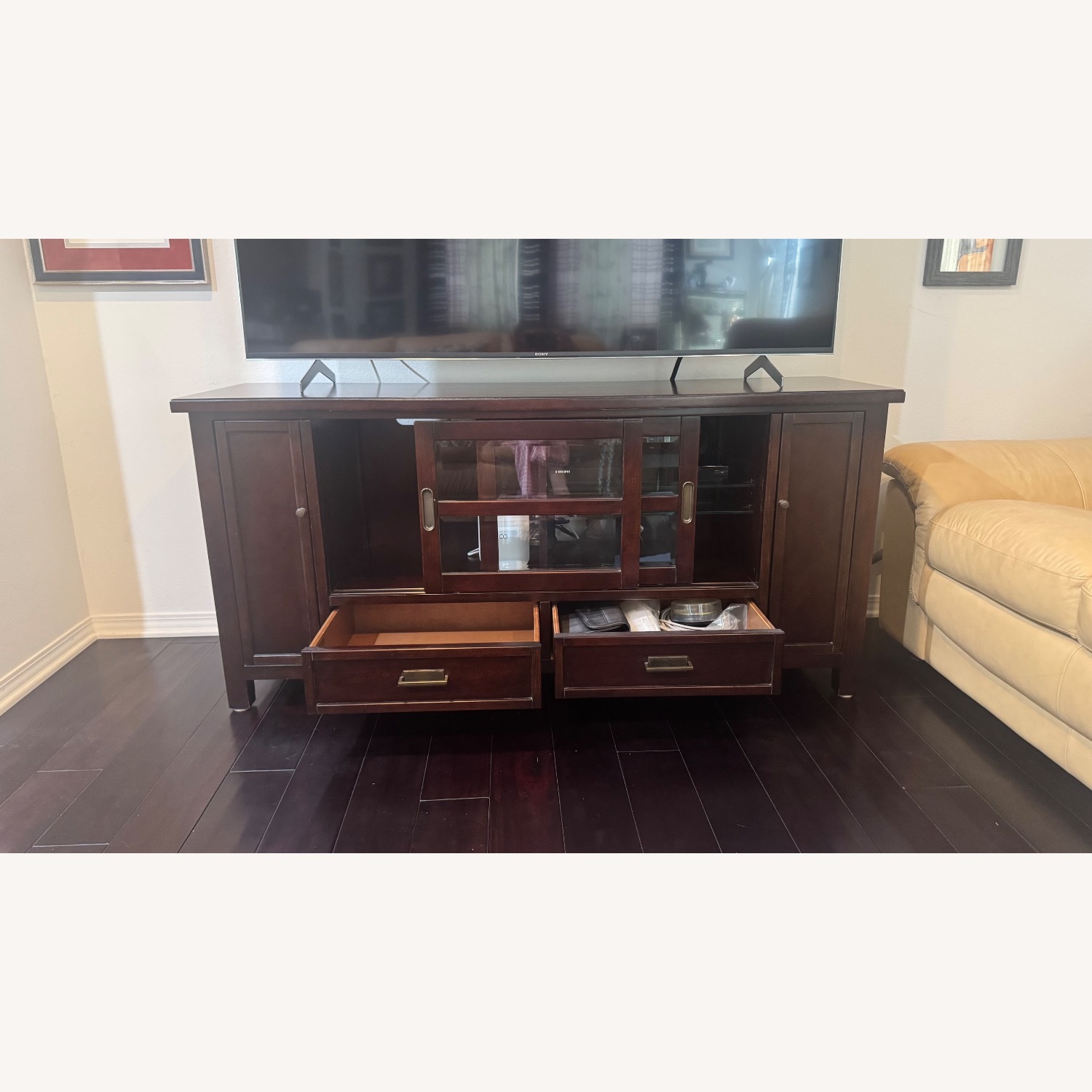 Drexel Dark Brown Wood Media Storage - image-2