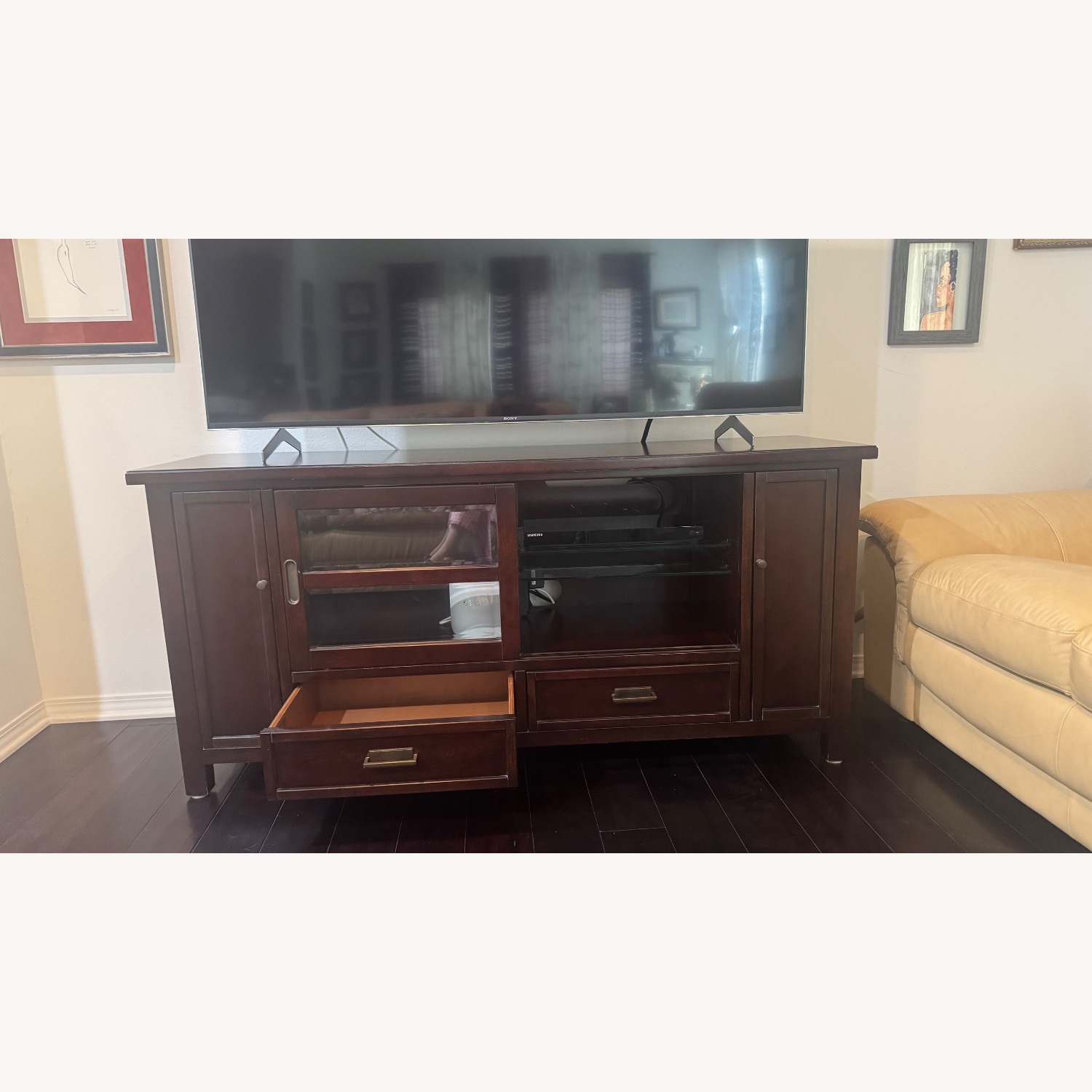 Drexel Dark Brown Wood Media Storage - image-3