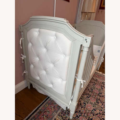 Used Pottery Barn Blythe Tufted Convertible Crib  for sale on AptDeco