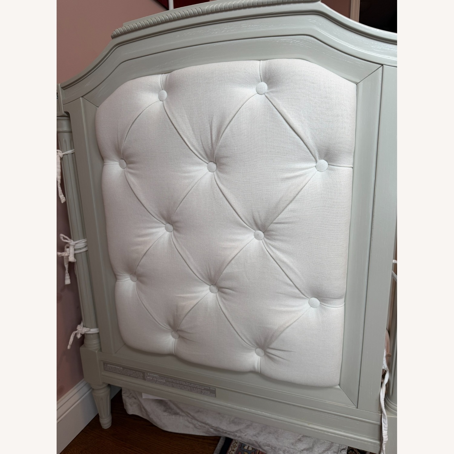 Pottery Barn Blythe Tufted Convertible Crib - image-5
