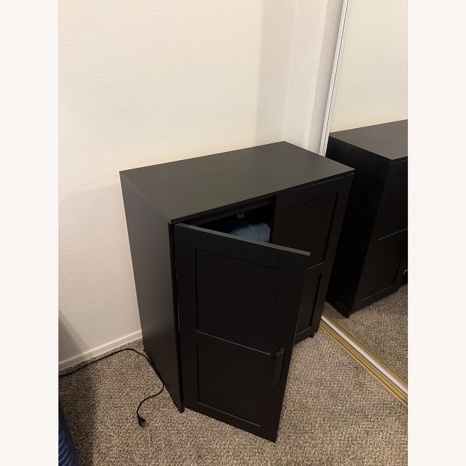 IKEA BRIMNES Cabinet With Doors, Black - image-3