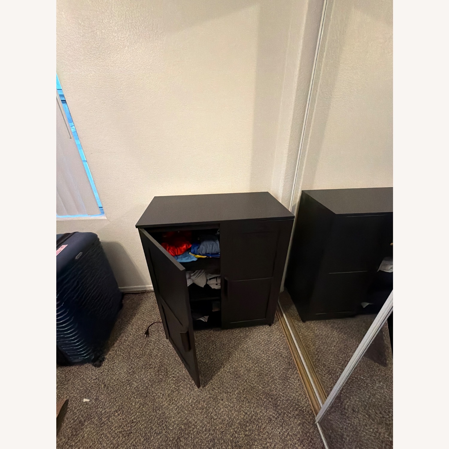 IKEA BRIMNES Cabinet With Doors, Black - image-2