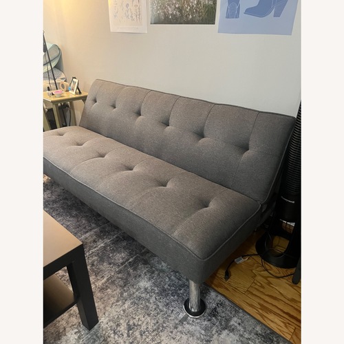 Used Walmart Dark Gray Fabric Futon for sale on AptDeco