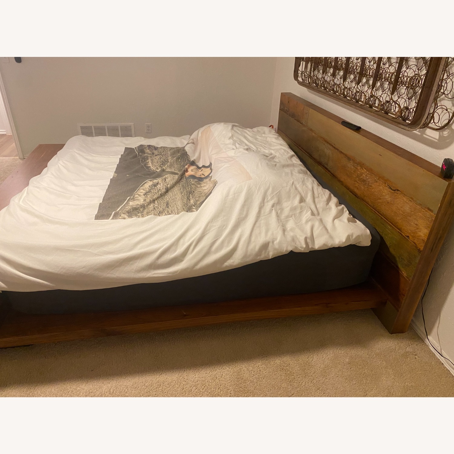 Crate & Barrel Atwood King Bed with Bookcase - image-3