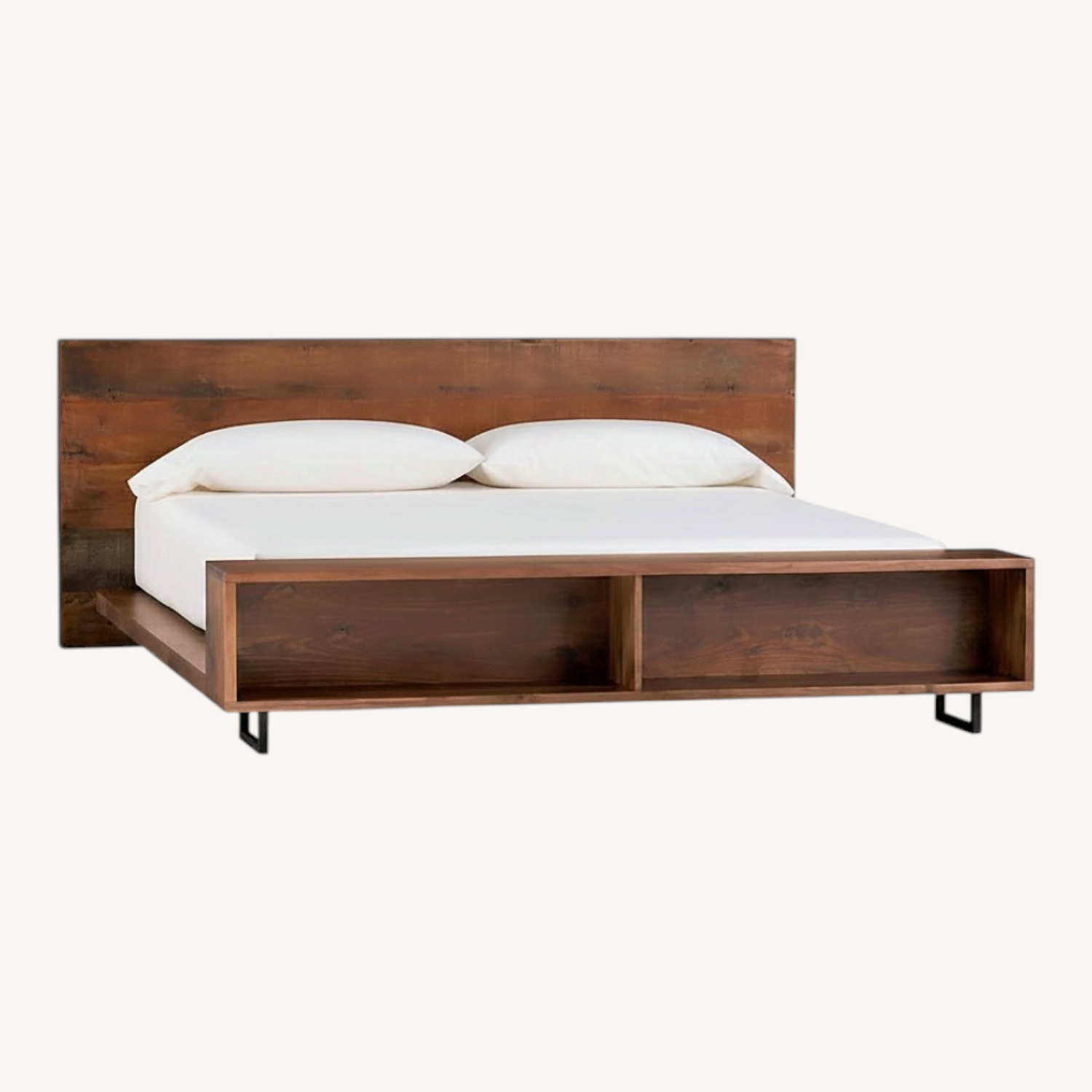 Crate & Barrel Atwood King Bed with Bookcase - image-0