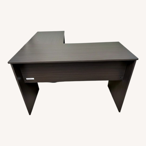 Used Staples Light Gray Wood Desk for sale on AptDeco