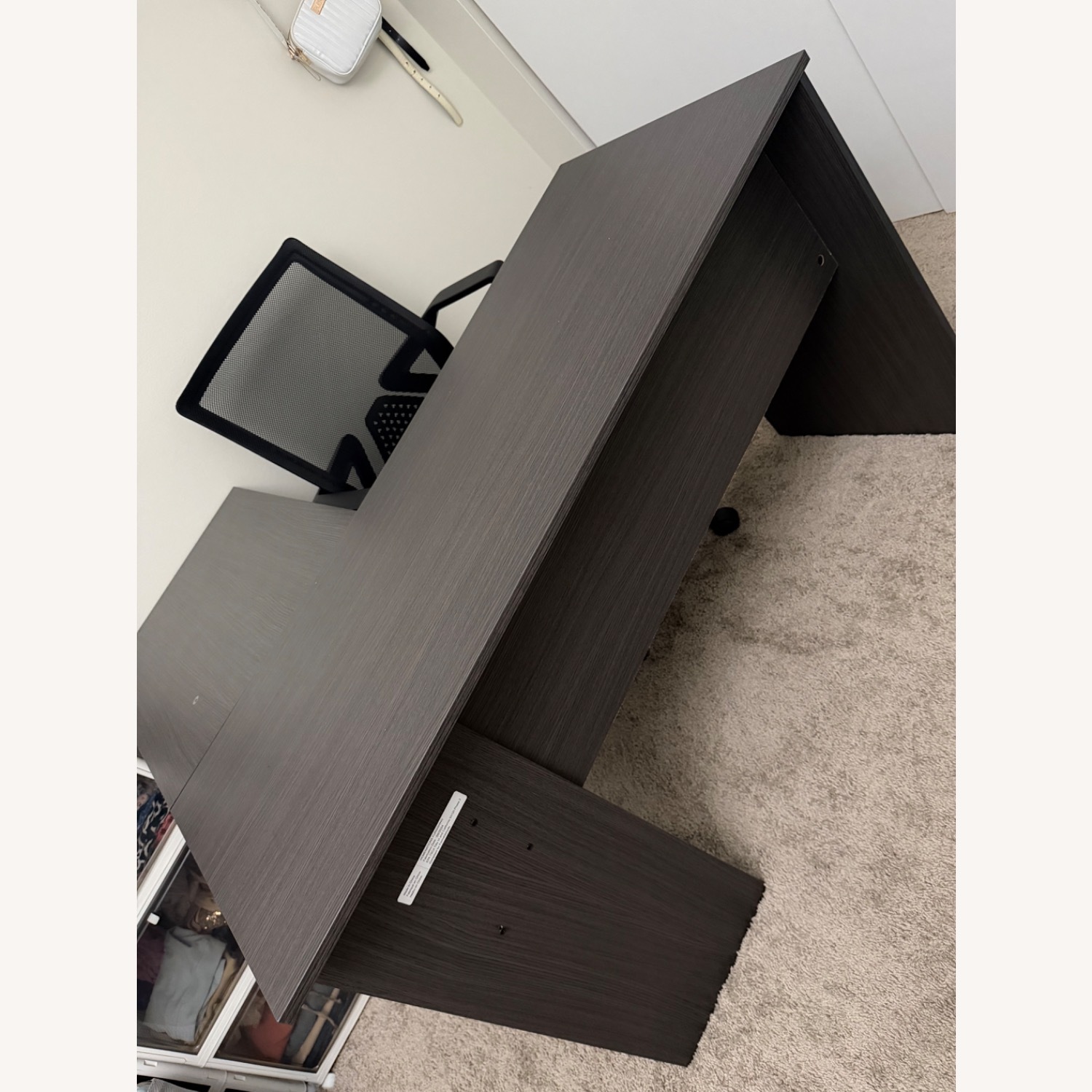 Staples Light Gray Wood Desk - image-2