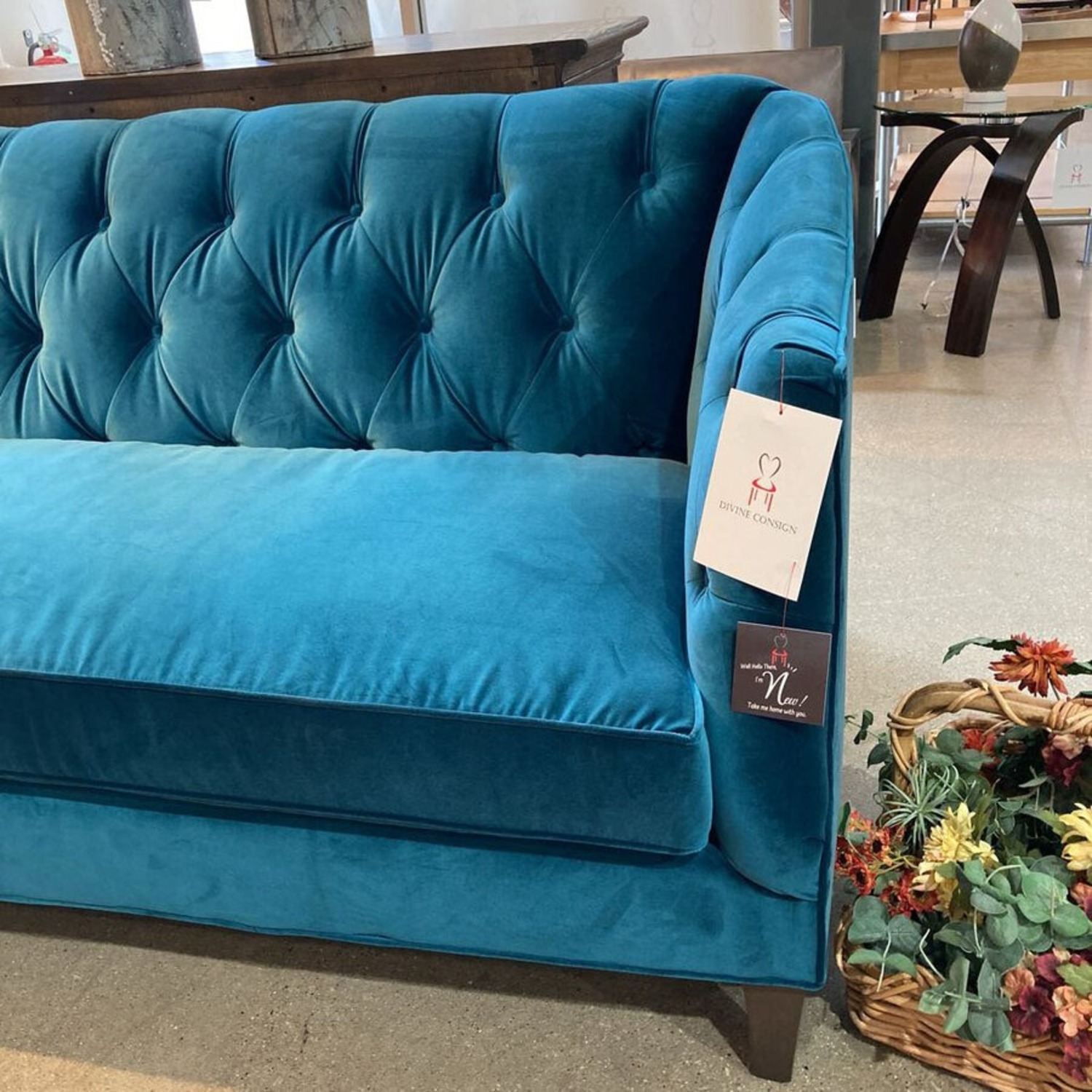Universal Furniture Camby Sofa Teal - image-3
