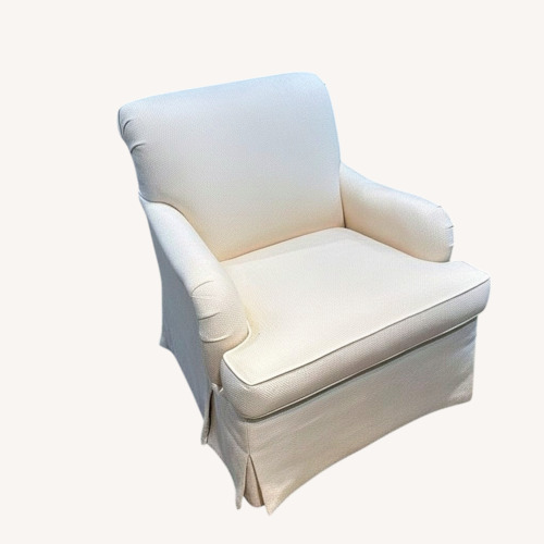 Used Tailored Skirted Club W Woven Upholstery Chair for sale on AptDeco