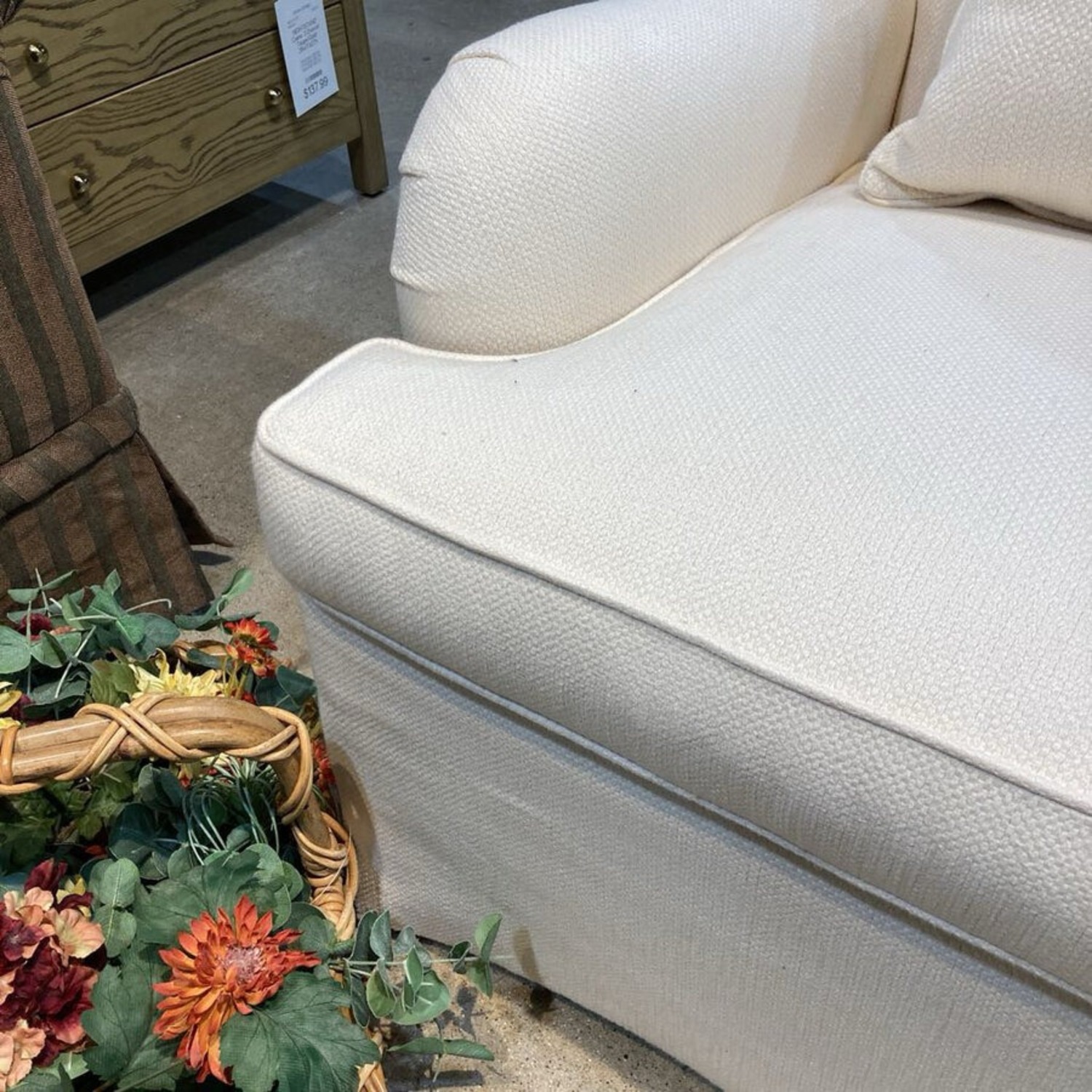 Tailored Skirted Club W Woven Upholstery Chair - image-5