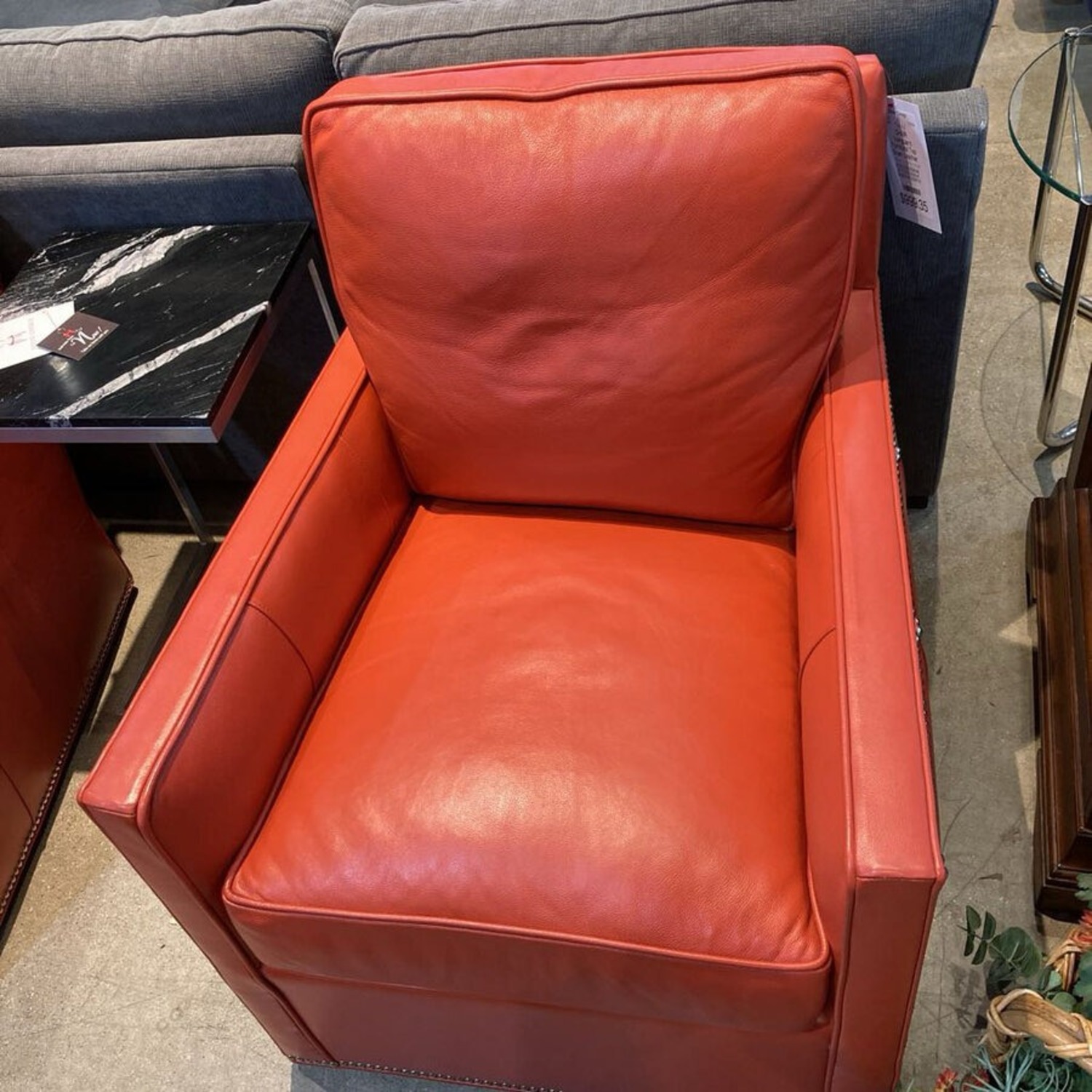 Top Grain Leather Katie Swivel Chair - image-3